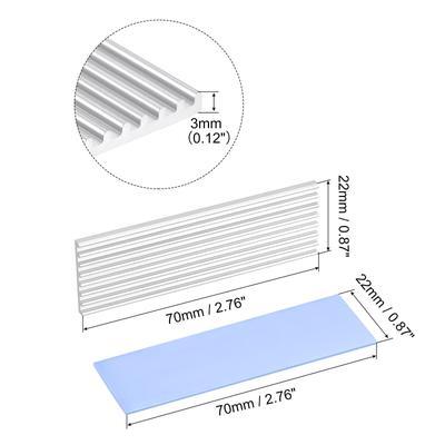 Aluminum Heatsink with Tools and Pre-Cut Thermal Pad for SSD