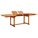 vidaXL Outdoor Dining Table Extendable Garden Patio Table Solid Acacia Wood