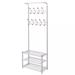 Freestanding Clothes Rack with Shoe Storage