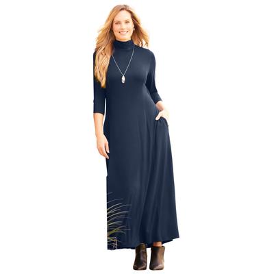 Plus Size Women's AnyWear Maxi Dress by Catherines in Navy (Size 4X)