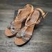 Coach Shoes | Coach Georgiana Wedge Sandals | Color: Silver/Tan | Size: 6.5