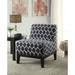 Accent Chair Seating by Acme in Dark Blue Chenille