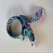 Lilly Pulitzer Accessories | Lilly Pulitzer Gwp Fabric Wrapped Bangle Bracelet Bennet Blue Celestial Seas | Color: Blue/Yellow | Size: Os