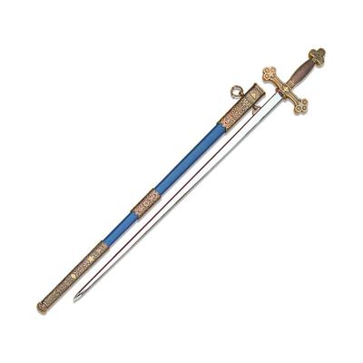 Denix Masonic Ceremonial Sword 25" blade Simulated gold cruciform metal handle and guard DX4119