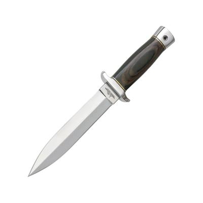 Gil Hibben Double Edge Boot Knife 6" mirror finish double edge 5Cr15MoV stainless bl Black pakkawood handle GH5078