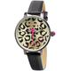BETSEY JOHNSON Women's Watch - Vegan Leather Strap Glitter Wristwatch, Quartz Movement: BJW044, Size One Size, Leopard