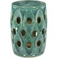 Behram 18"H x 13"W x 13"D Home Decor Green Outdoor End Table - Hauteloom