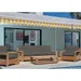 HiTeak Furniture Qube 4-Piece Teak Deep Seating Outdoor Sofa Set - HLS-Q-CC