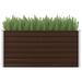 Raised Garden Bed Brown 63"x31.5"x30.3" Galvanized Steel