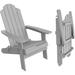 WINSOON All-Weather Poly Outdoor Adirondack Chairs - Foldable (Set of 6)