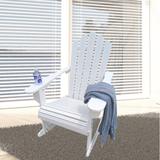 Reclining Wooden Outdoor Rocking Adirondack chair White