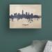 Ebern Designs Cleveland Ohio Skyline Concrete by Michael Tompsett - Wrapped Canvas Graphic Art Canvas in Brown/Gray | 14 H x 19 W x 2 D in | Wayfair