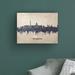 Ebern Designs Washington DC Skyline Concrete by Michael Tompsett - Wrapped Canvas Graphic Art Canvas in Black/Blue/White | Wayfair