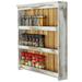 Gracie Oaks Wall Spice Jar Rack 3 Tier Kitchen Organizer Wood in Brown/White | 21.25 H x 3.54 W x 19.68 D in | Wayfair