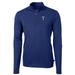 Men's Cutter & Buck Royal Texas Rangers Big Tall Virtue Eco Pique Quarter-Zip Pullover Jacket