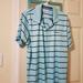 Columbia Shirts | Columbia Men's Size Large Blue Teal Striped Omni Shade Polo Golf Shirt Collared | Color: Black/Blue | Size: L