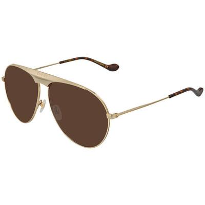 Gucci Accessories | New Gucci Brown And Gold Square Men's Sunglasses | Color: Brown/Gold | Size: 65mm-13mm-145mm