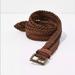 American Eagle Outfitters Accessories | Genuine Leather American Eagle Woven Belt | Color: Brown | Size: 24-26in