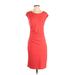 CATHERINE Catherine Malandrino Casual Dress - Sheath: Orange Solid Dresses - Used - Size Small