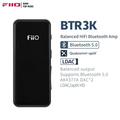 FiiO – BTR3K AK4377A * 2 équilibré Bluetooth 5.0 Amp USB DAC support LDAC/aptX HD Codecs HiFi sans