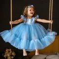 Robe d'anniversaire pour bébé fille de 0 à 2 ans vêtements Tutu de fête de baptême élégants pour