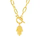 Collier Main de Fatima Hamsa pour Femme Breloque Mauvais Œil Bijoux en Acier Inoxydable Tour de