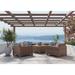 Nico 5 Piece Sunbrella Chat Set, Natural Teak