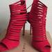 Zara Shoes | Blogger Fave! Bnwt Stunning Strappy Red Zara Heels! | Color: Red | Size: 9