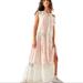 Free People Dresses | Free People Washed Day Dreaming Sm Pink Ivory Tie Dye Crochet Tiered Maxi Dress | Color: Pink/White | Size: S