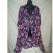 Lularoe Dresses | Lularoe Coverup Kimono Cape Robe Floral M Simply Comfortable | Color: Blue/Purple | Size: M