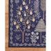 Blue/Navy 90 x 30 x 0.25 in Area Rug - Menagerie Rifle Paper Co. x Loloi MEN-02 Forest Navy Rug Polyester | 90 H x 30 W x 0.25 D in | Wayfair