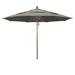 Arlmont & Co. 11 Ft. Woodgrain Market Patio Umbrella Commercial Fiberglass Ribs In Pacifica Metal | 107 H x 132 W x 132 D in | Wayfair