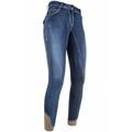 Jeans estivi da equitazione donna con grip totale in silicone modello Pasadena: 50, jeans 6100