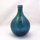 Large Blue Recycled Glass Vase | Dark Blue - Petrol | 43cm Bottle Vase | Eco-friendly Gift