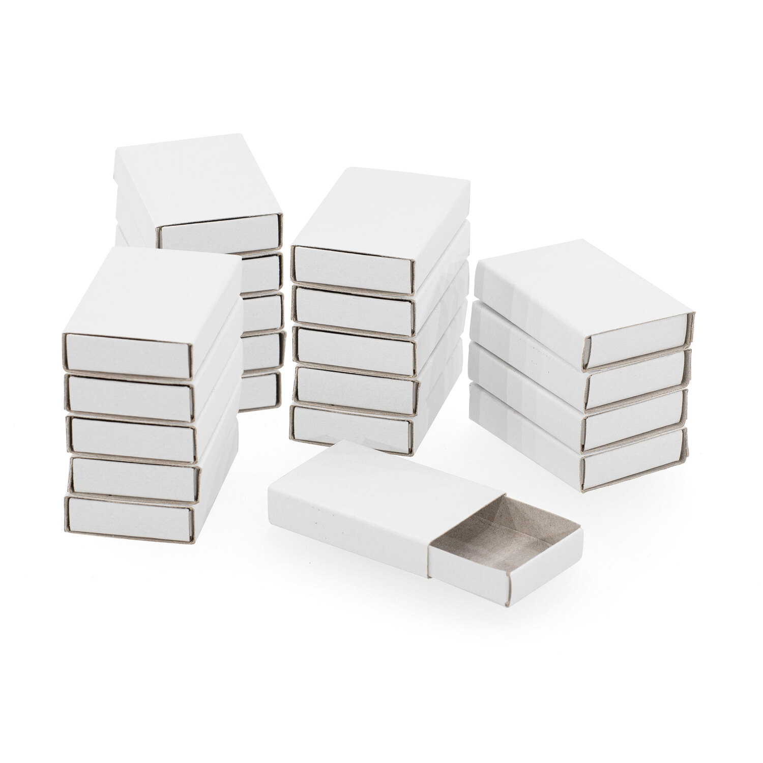 Mini-boites en carton, blanc, 5,2 x 3,6 x 1,5 cm, 20 pièces
