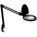 Marlone Black Metal Clamp-On Adjustable LED Magnifier Desk Lamp