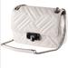 Michael Kors Bags | Michael Kors Patent Quilted Peyton Shoulder Optic White Leather Bag | Color: Silver/White | Size: Os