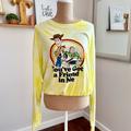 Disney Tops | Disney Toy Story Yellow Tie Dye Long Sleeve Top | Color: White/Yellow | Size: Xxlj