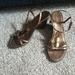 Nine West Shoes | Euc Nine West Strappy Sandals In Bronze | Color: Brown/Gold | Size: 10