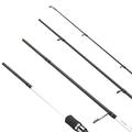 FLADEN Fishing WARBIRD (7ft/2.10m and 8ft/2.4m) 4 Piece Sectional Travel Spinning Rod (2 to 12g / 5 to 30g / 10 to 40g Casting Weight) for Travel Fishing (7ft / 2-12g cw), Black