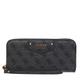 GUESS Women's Eco Brenton Large Zip Around Wallet, Coal Logo, One Size