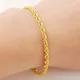 Bracelet en or véritable 24K 3MM corde torsadée Bracelet en plaqué or pour hommes et femmes