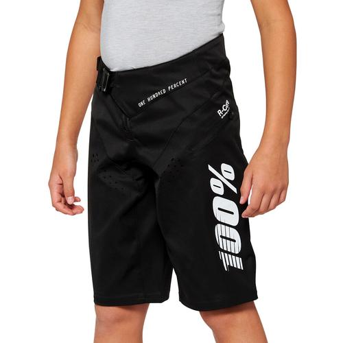 100% R-Core Jugend Fahrrad Shorts, schwarz, Größe 24