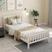 Wood Platform Bed Twin Bed Frame Panel Bed Mattress Foundation Sleigh Bed with Headboard/Footboard/Wood Slat