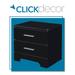 ClickDecor Hudson End Side Table Nightstand with 2 Drawers, Matte Chrome Handle