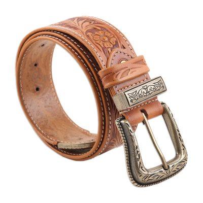 Garden Glory,'Men's Artisan Crafted Leather Belt'