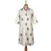 A Stitch in Time,'Hand Block-Printed Cotton Shift Dress'