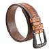 Serpentine,'Artisan Crafted Men's Brown Leather Belt'