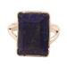Deep Breathing,'Indian Lapis Lazuli and Sterling Silver Single Stone Ring'