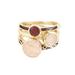 Color Harmony,'Gold-Plated Multi-Gemstone Cocktail Ring from India'